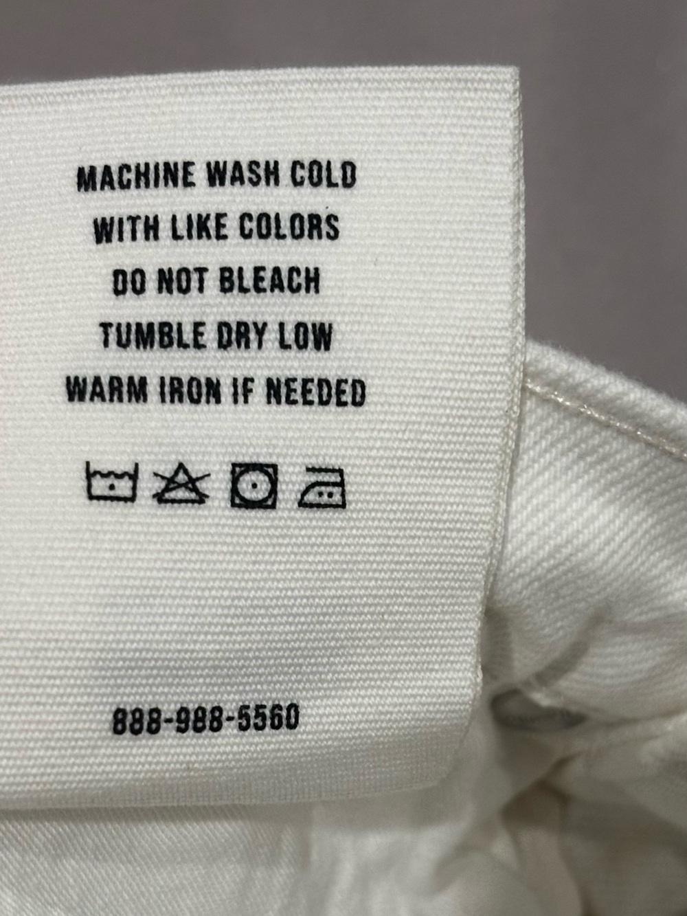 NWT Buck Mason Rider High Waist Straight Leg Twill Jeans Size 24 Natural/White - Picture 11 of 11